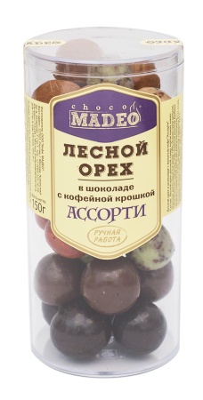 Лесной орех в шоколаде Ассорти, 150 г