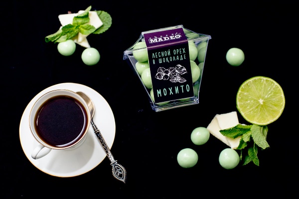 Орехи в шоколаде с молотым кофе Мохито
