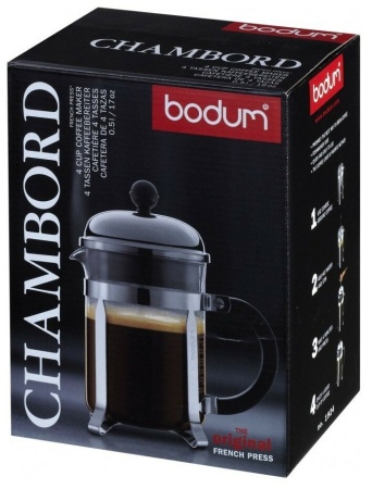 Кофейник с прессом Bodum Chambord 0,35л (металл) Кофейник с прессом Bodum Chambord 0,35л (металл)